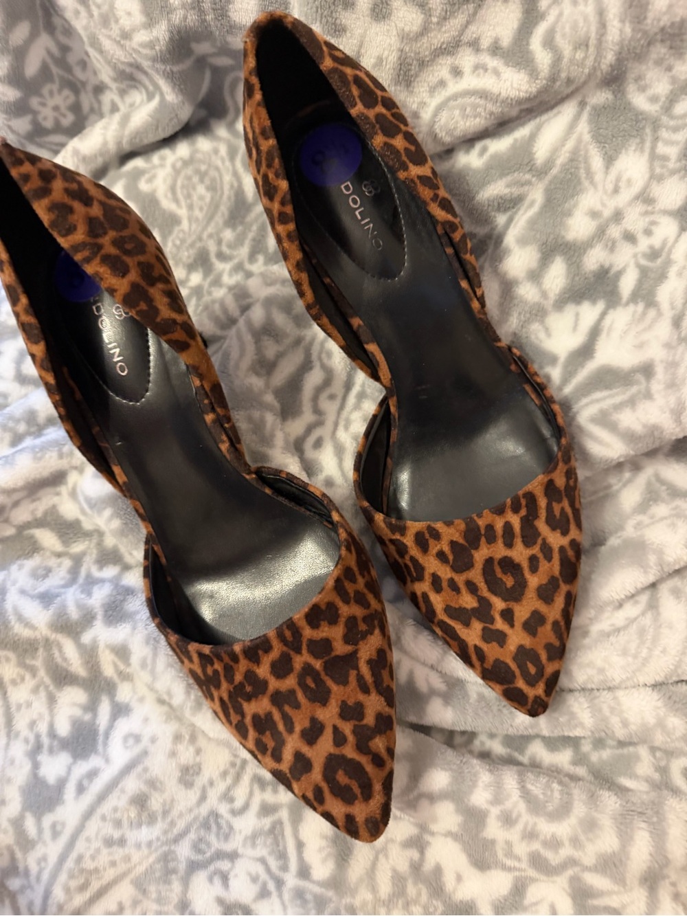 Bandolino Leopard Print Pointed D'Orsay Pumps - Brown/Black